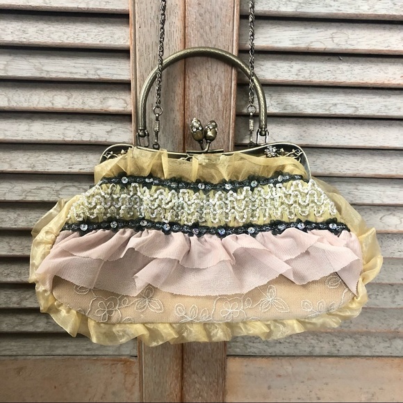 Bundle of 6 vintage evening bags clutch purse unused beaded embellished small - Picture 3 of 10